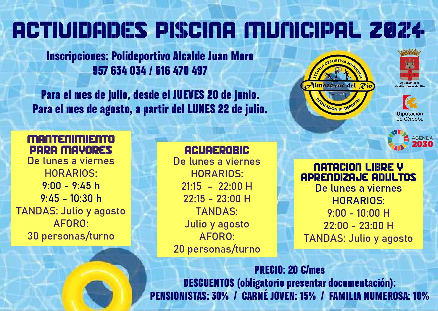 Actividades Deportivas En La Piscina Municipal Ayuntamiento De