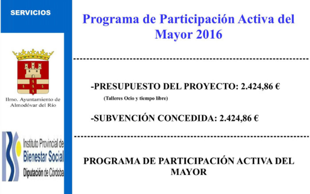 Programa de participación activa del mayor 2016