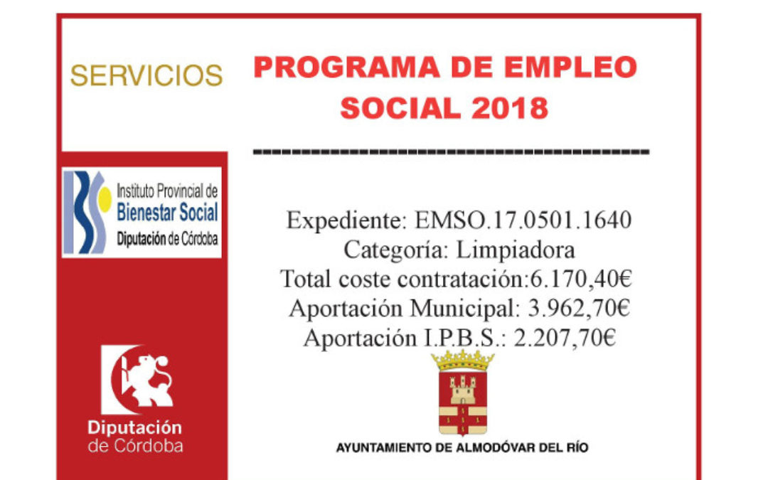 Programa de empleo social 2018 (Limpiadora) 1