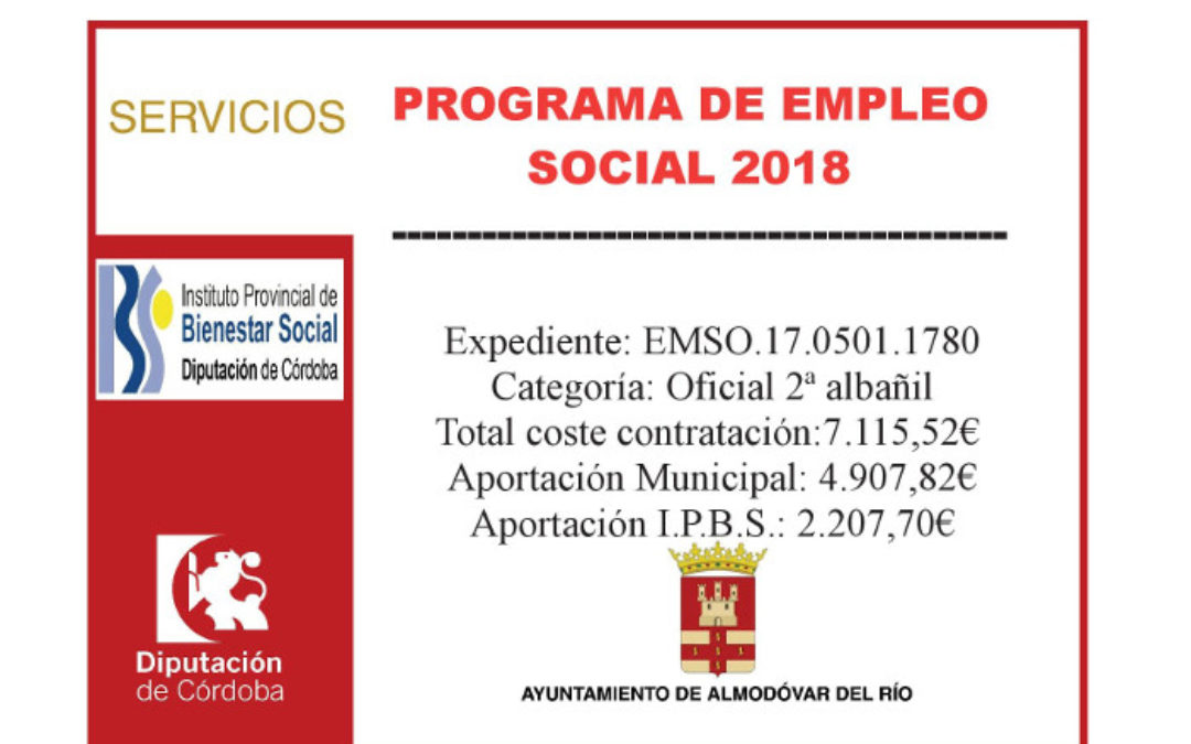 Programa de empleo social 2018 (Oficial 2ª albañil) 1