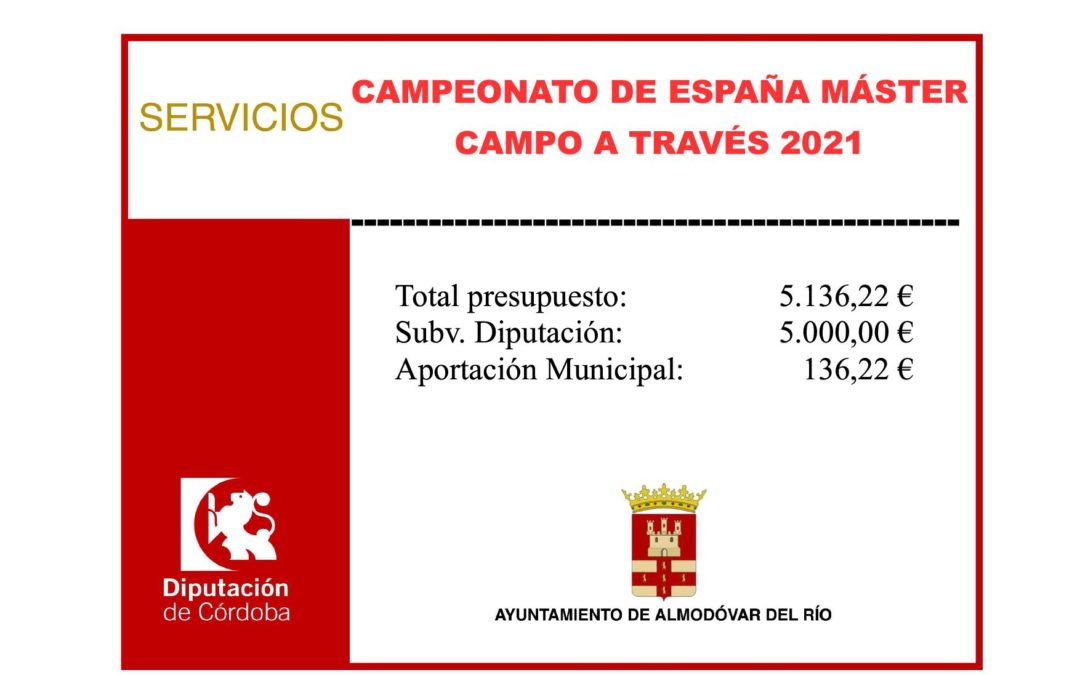 Colaboración de la Diputación Provincial en el Campeonato de España Master de Campo a Través