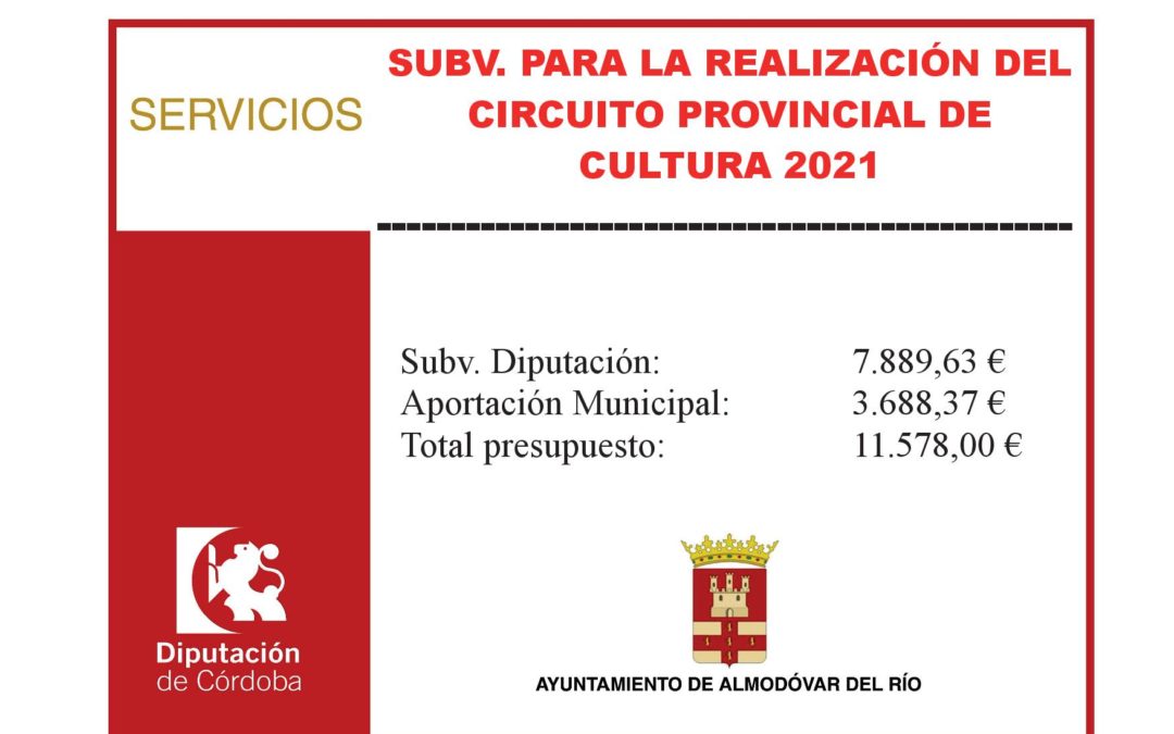 Subvención para el Circuito Provincial de Cultura 2021