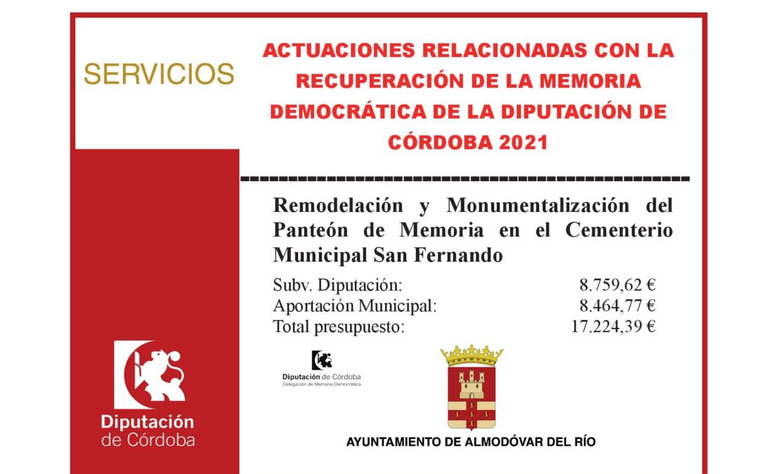 Actuaciones de recuperación de la Memoria Democrática de la Diputación Provincial